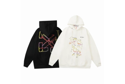  Off White Hoodie Black/White, hct6107 01