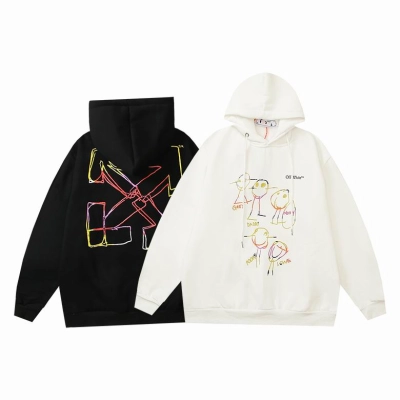 Off White Hoodie Black/White, hct6107 01