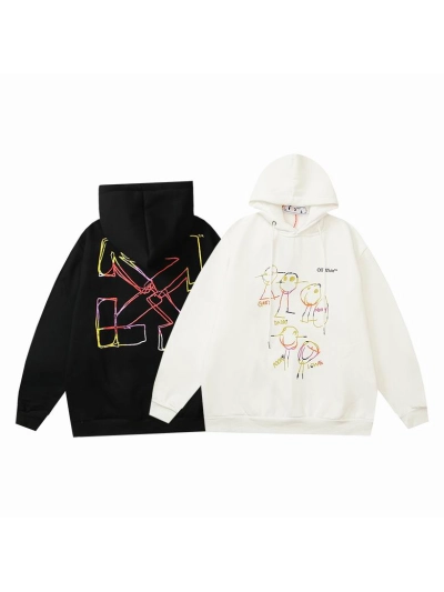  Off White Hoodie Black/White, hct6107 01