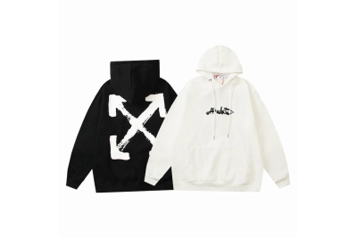  Off White Hoodie Black/White, hct6108 01