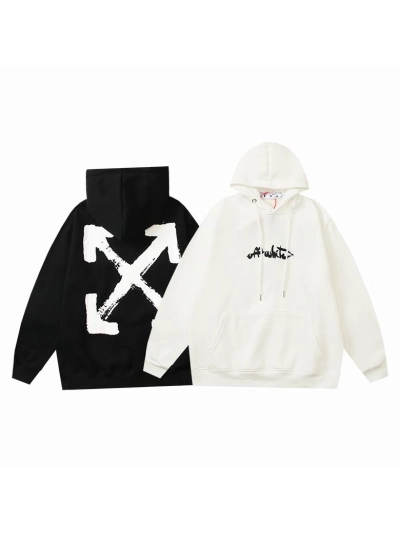  Off White Hoodie Black/White, hct6108 01