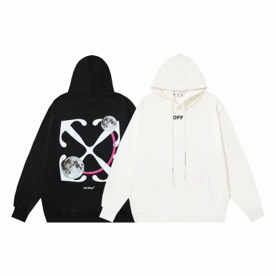 Off White Hoodie Black/White, ymt138 01