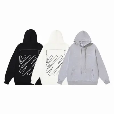 Off White Hoodie Black/White/Grey, ymt140 01