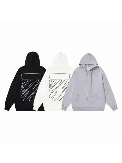  Off White Hoodie Black/White/Grey, ymt140 01