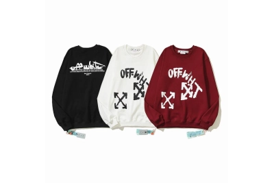  Off White Hoodie Black/White/Red, est2085 01