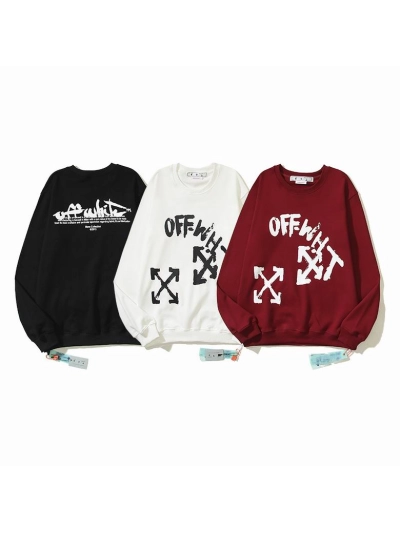  Off White Hoodie Black/White/Red, est2085 01
