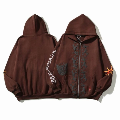 Travis Scott Hoodie Brown, czt09 01