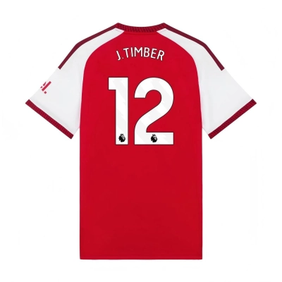 Arsenal 2026/27 #12 Jurrien Timber EPL Home Jersey - Fan Version Football Shirt  | Regular Fit 01