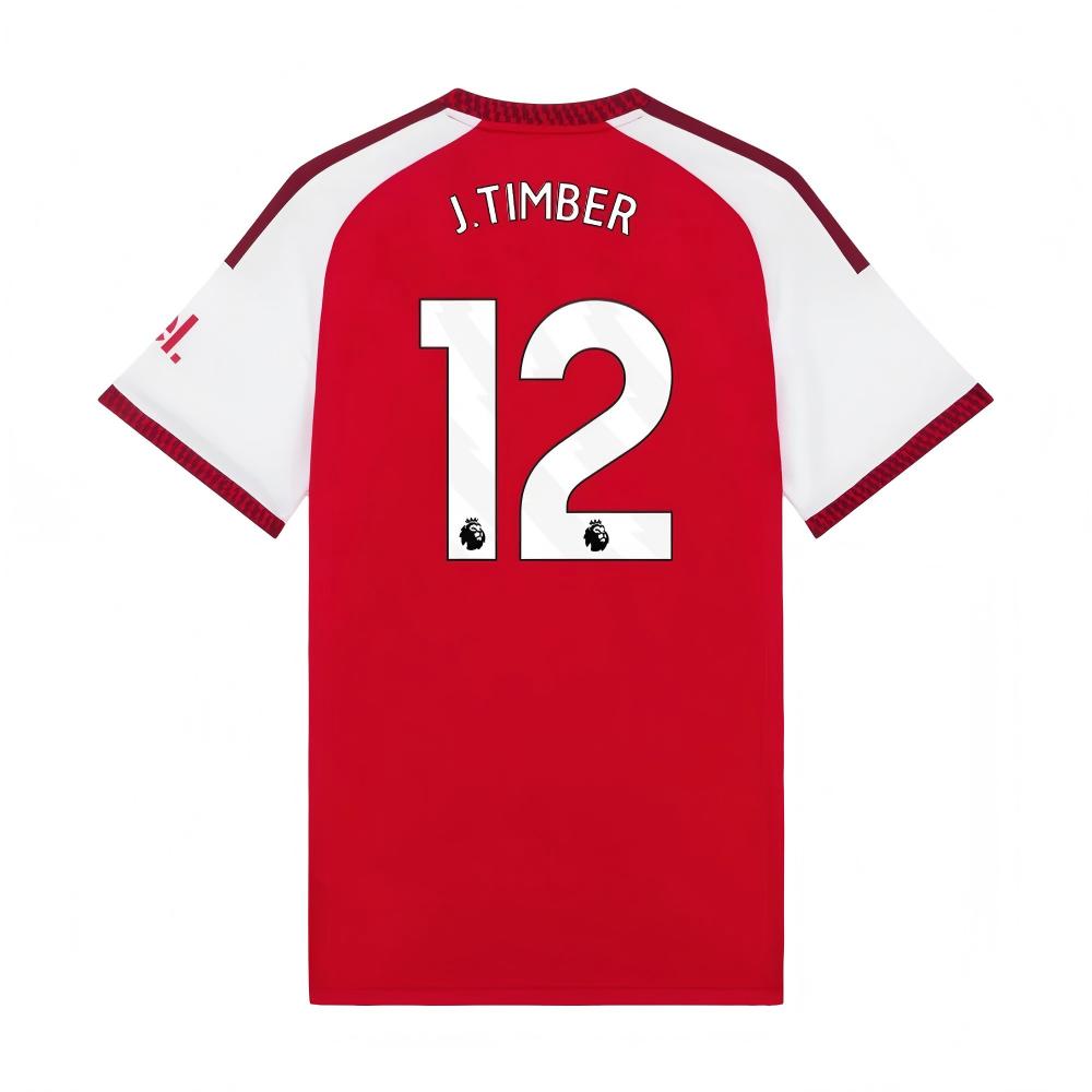 Arsenal 2026/27 #12 Jurrien Timber EPL Home Jersey - Player Version Football Shirt  | Slim Fit