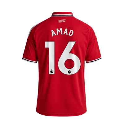 Manchester United 2026/27 Kids #16 Amad EPL Home Jersey - Fan Version Kids Football Shirt-Regular Fit 01