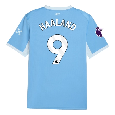 Manchester City 2026/27 Kids #9 Erling Haaland EPL Home Jersey - Fan Version Football Shirt-Regular Fit 01
