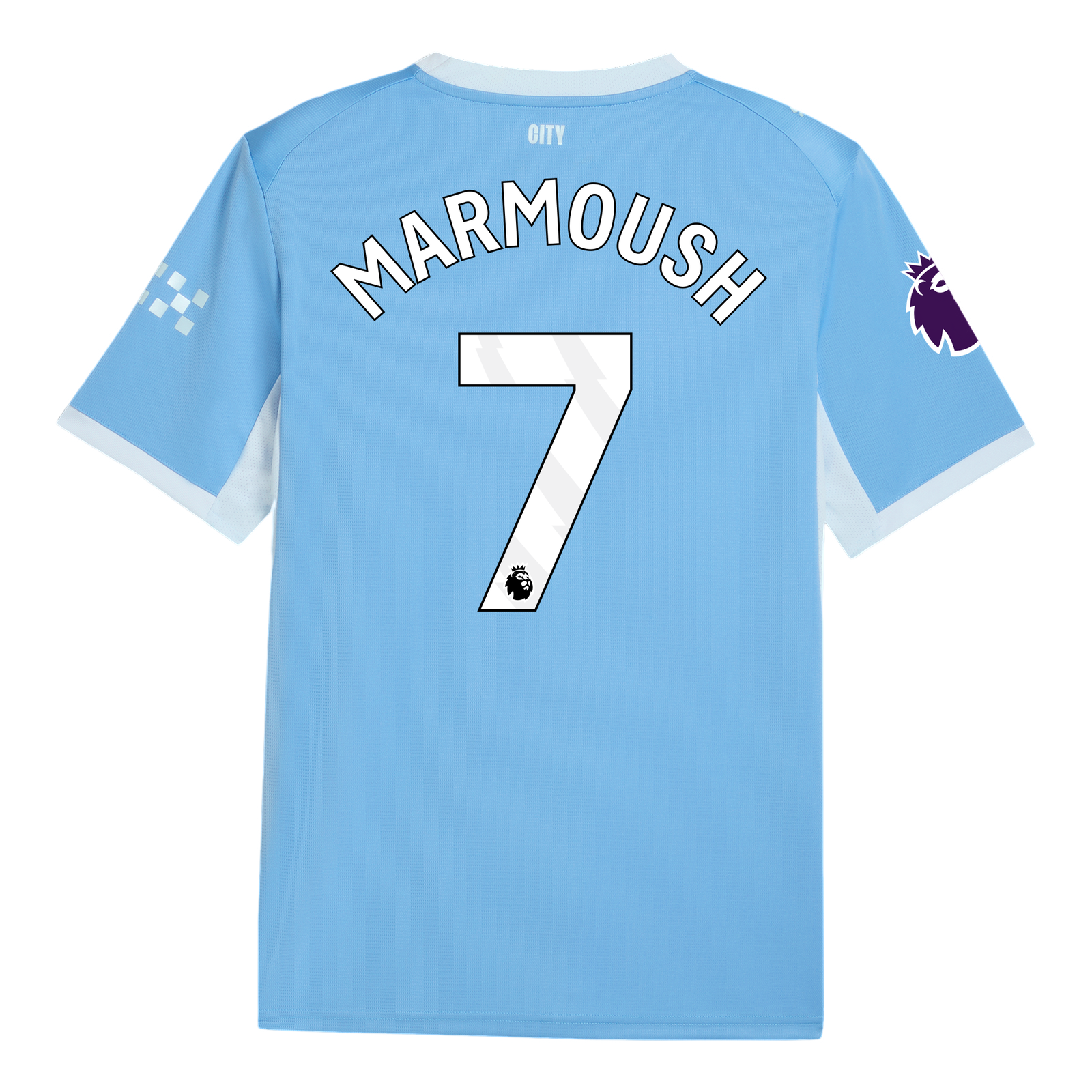 Manchester City 2026/27 #7 Omar Marmoush EPL Home Jersey - Player Version Football Shirt-Slim Fit