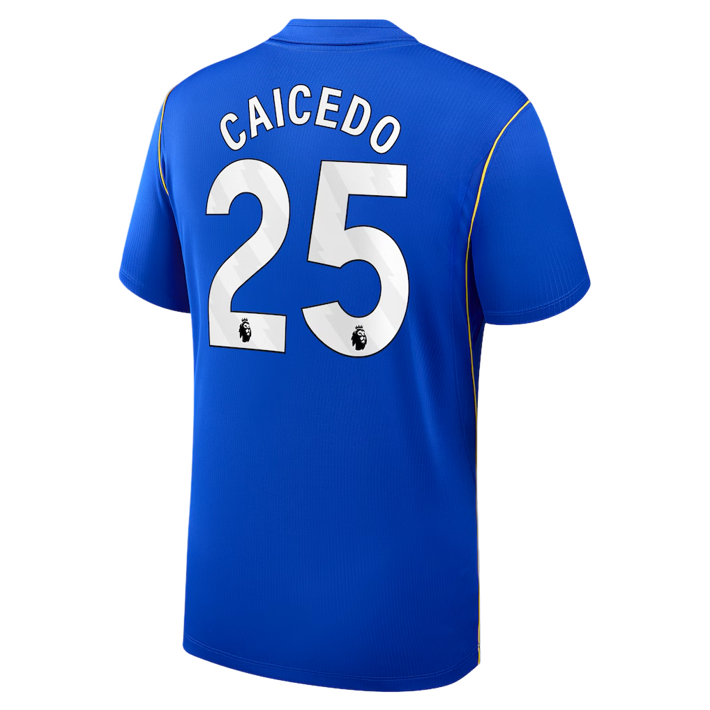 Chelsea 2026/27 Kids #25 Moisés Caicedo EPL Home Jersey - Fan Version Football Shirt-Regular Fit