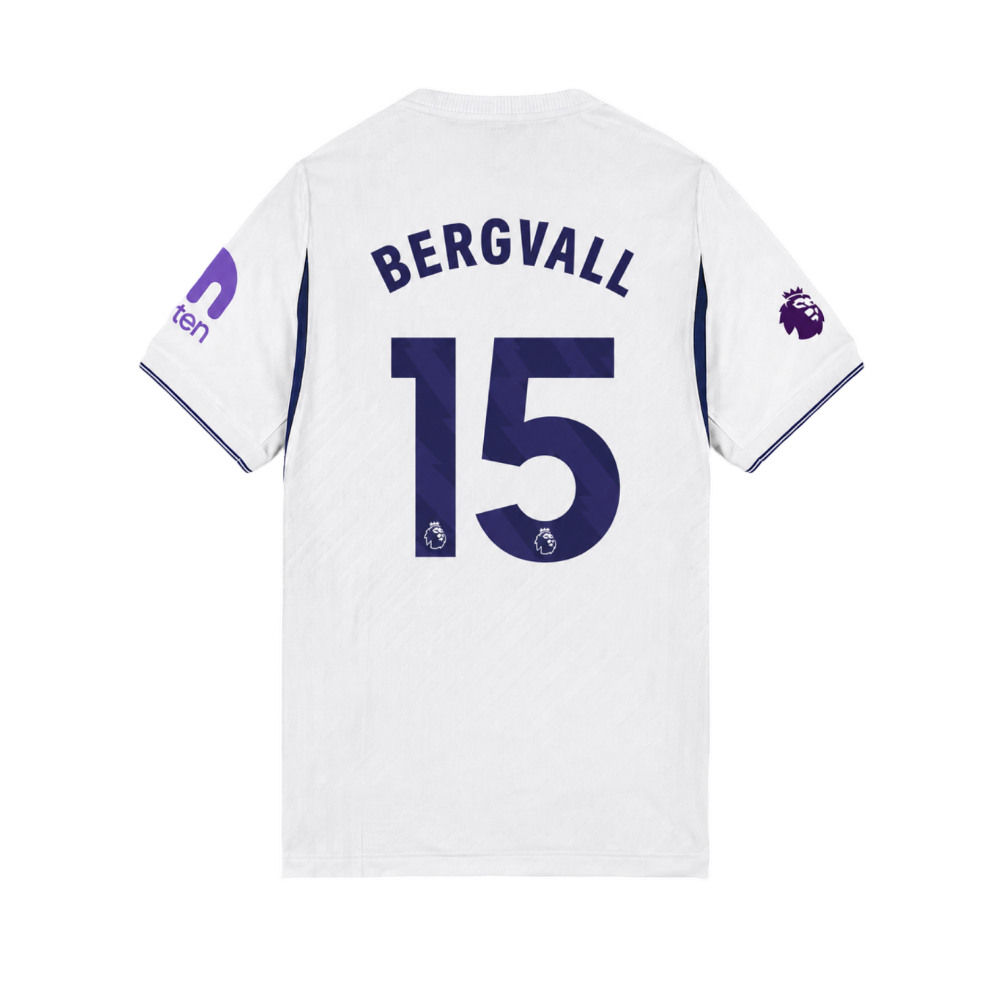 Tottenham Hotspur 2026/27 Kids #15 Lucas Bergvall EPL Home Jersey - Fan Version Football Shirt-Regular Fit