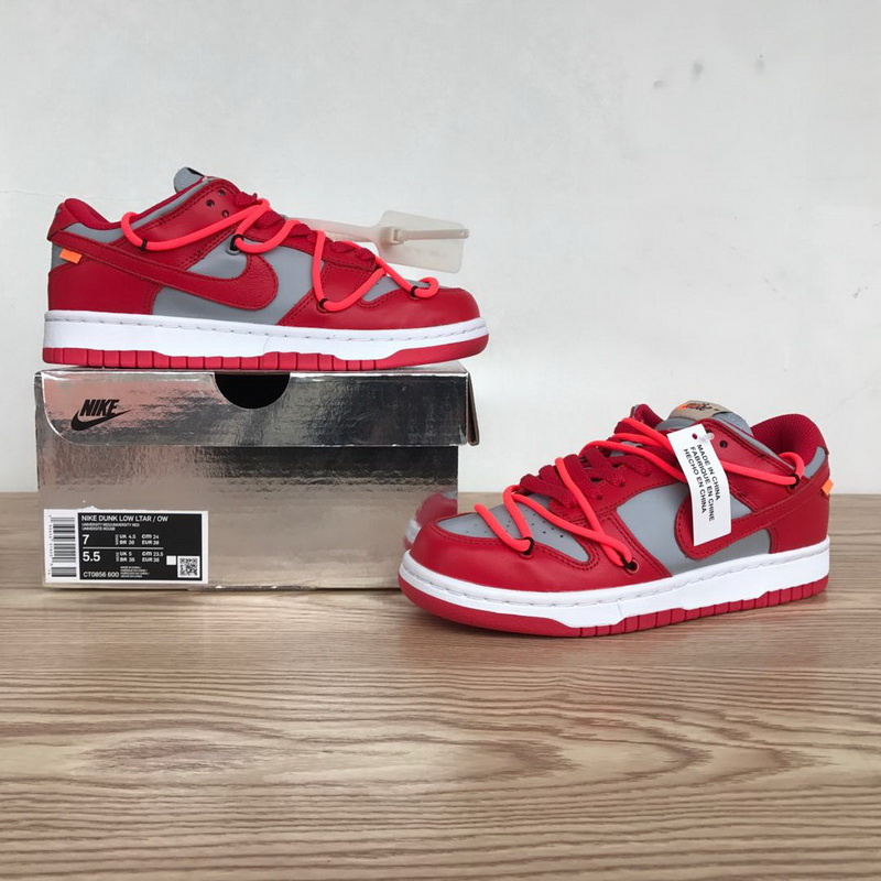 SX OFF White X Nike Dunk Low University Re