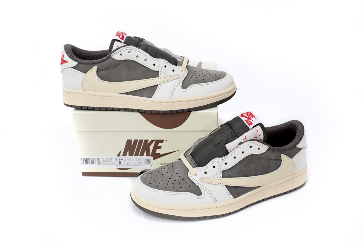 XP Travis Scott x Air Jordan 1 Low White Brown Barb
