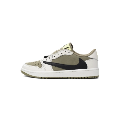 OG Travis Scott x Air Jordan 1 Low Black, White, Green 01