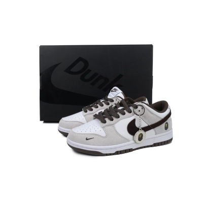 DIY Nike Dunk Low x A Bathing Ape (BAPE) "White/Grey" 02