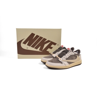 OG Travis Scott x Air Jordan 1 Low White Brown Barb 02