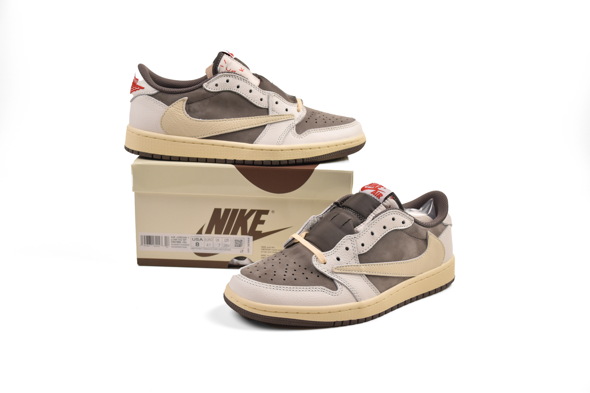 OG Travis Scott x Air Jordan 1 Low White Brown Barb