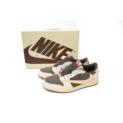 Y Travis Scott x Air Jordan 1 Low White Brown Barb 02
