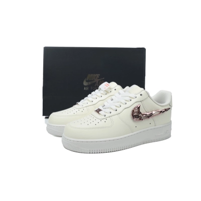 KJ Nike Air Force 1 '07 LX 'Molten Metal Swoosh Pack - Pink' 02