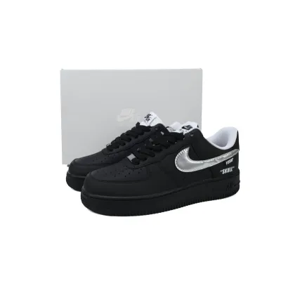 KJ Nike Air Force 1 Low Black Silver 02