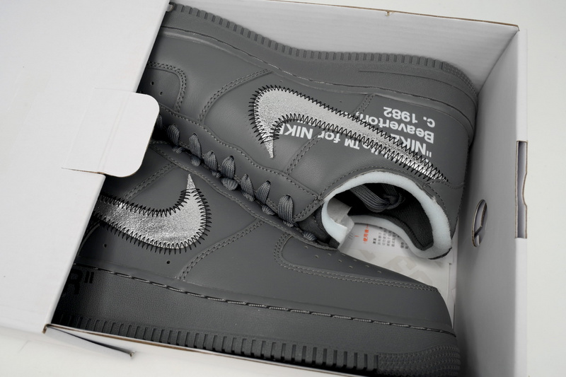 S2 OFF-White x Nike Air Force 1 Low 'Ghost Grey Silver'