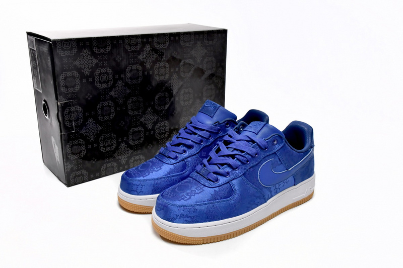 KJ CLOT x Nike Air Force 1 Low Premium Blue Silk