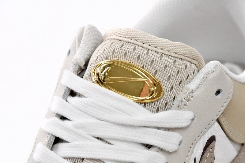 KJ Nike Air Force 1 Low Tan Bling