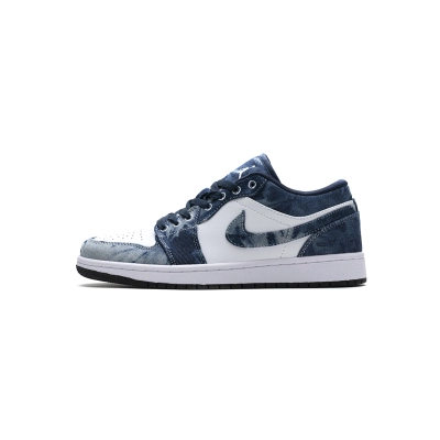 XH Air Jordan 1 Low“Washed Denim” 01