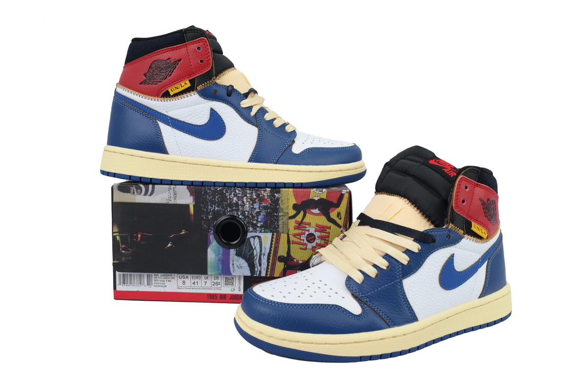 XH Union X Air Jordan 1 OG Hi Retro“Blue Toe”