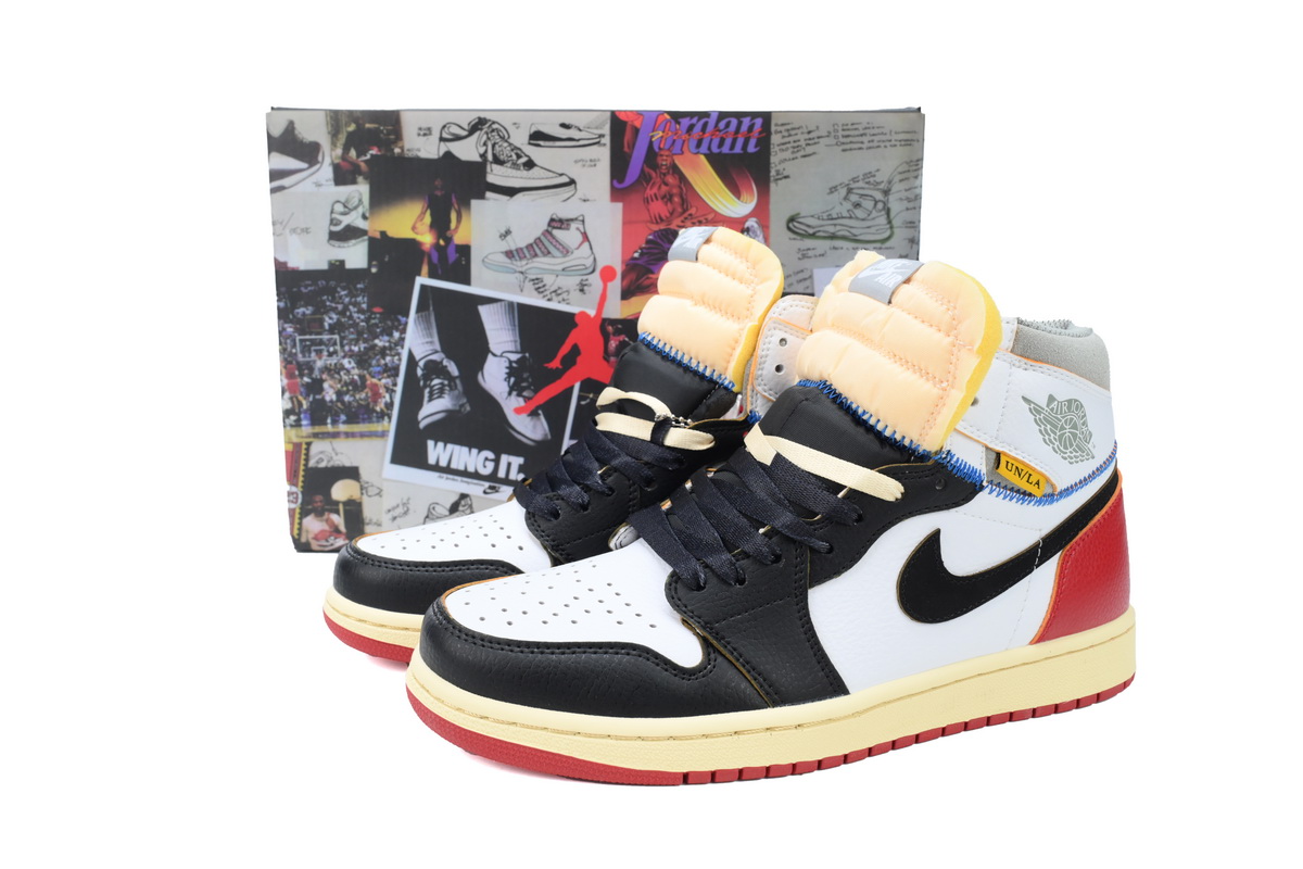 XH Union X Air Jordan 1 OG Hi Retro“Black Toe”