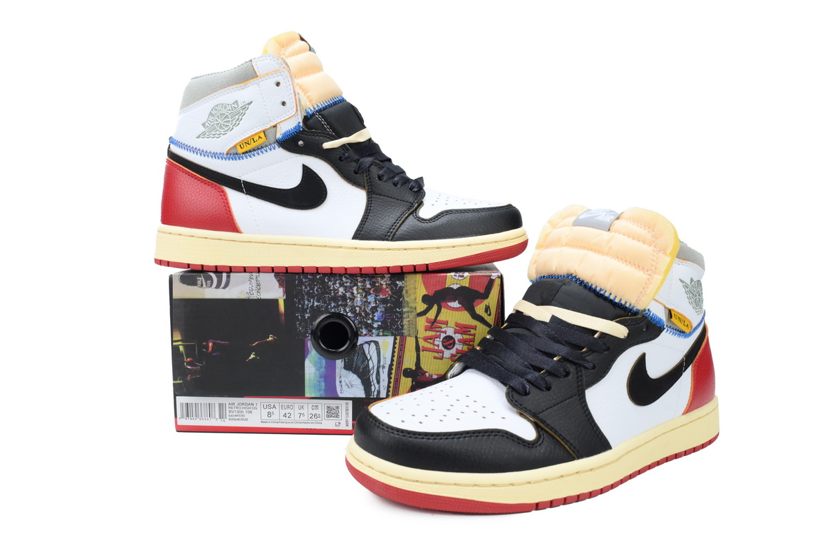 XH Union X Air Jordan 1 OG Hi Retro“Black Toe”