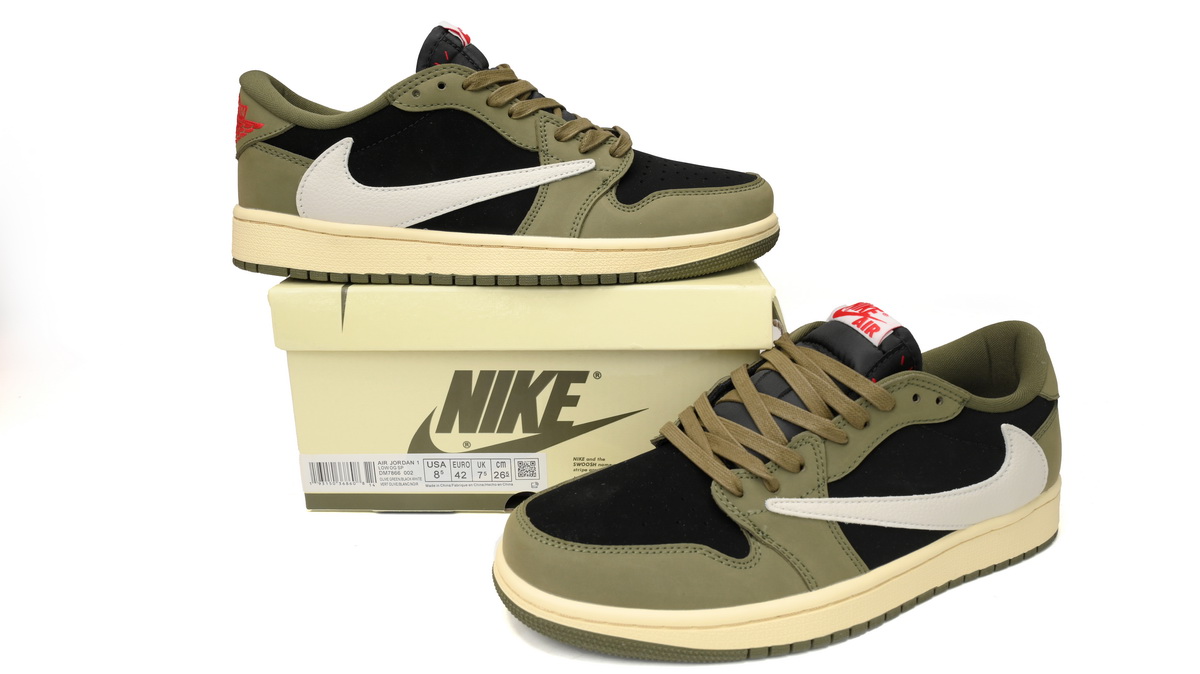XH Travis Scott x Air Jordan 1 Low OG "Black Olive"