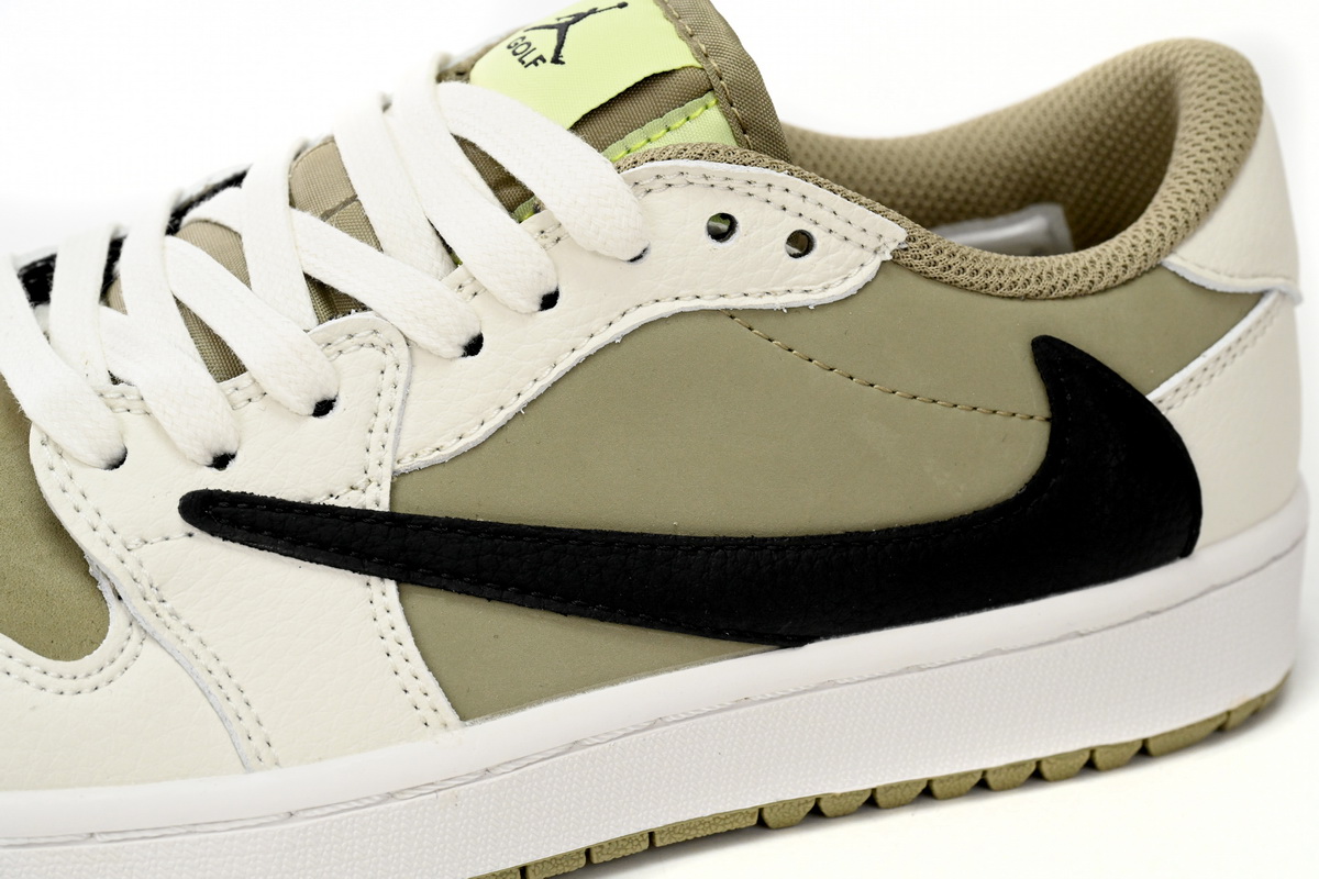 XH Travis Scott x Air Jordan 1 Low Golf “Olive”