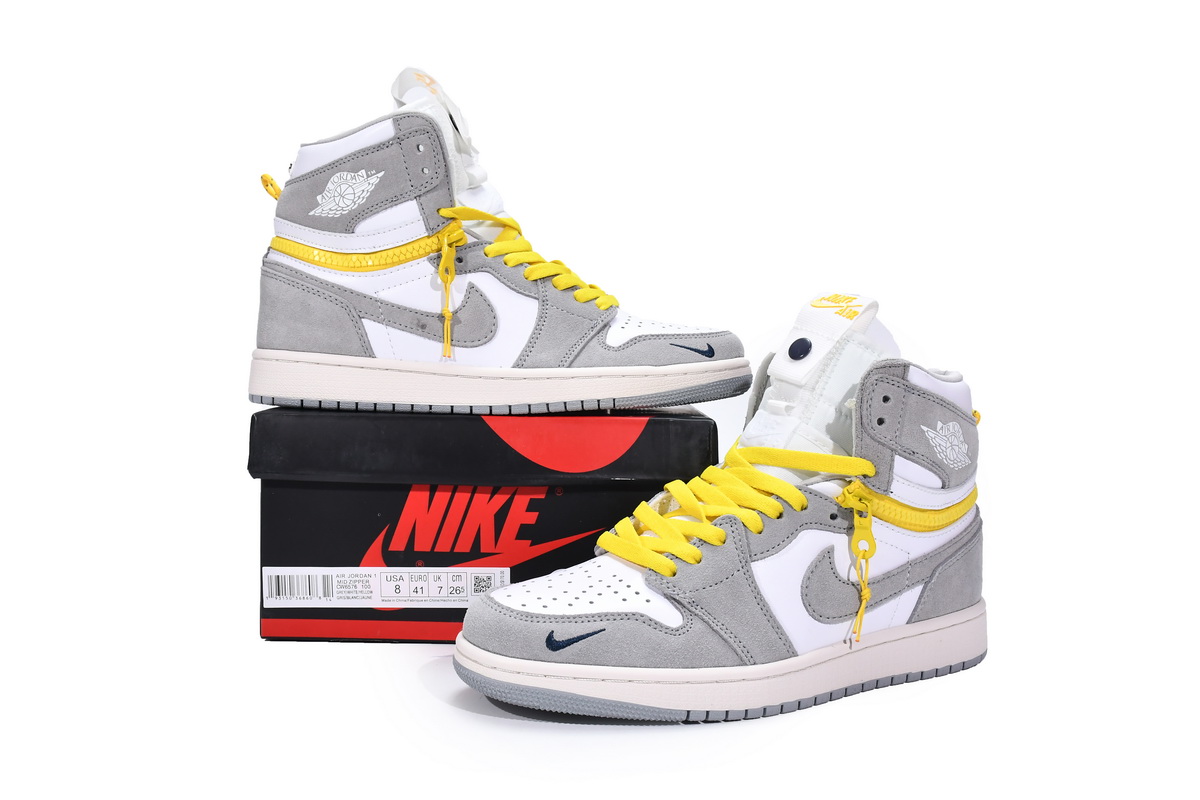 XH Air Jordan 1 High Switch Light Smoke Grey