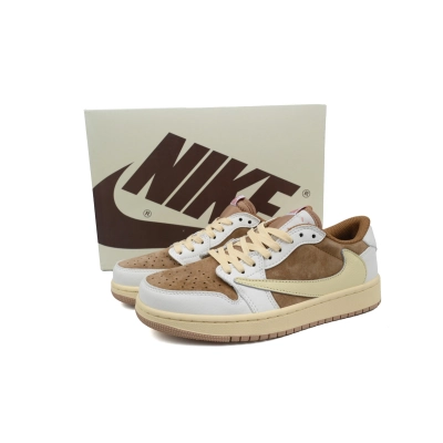 AQ Travis Scott x Air Jordan 1 Low OG Sail Shy Pink 02