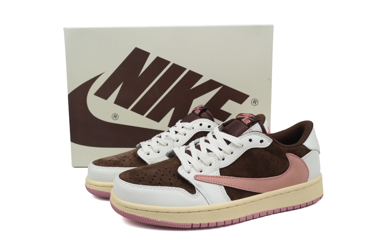 AQ Travis Scott x Air Jordan 1 Low OG SP Dark Pony Pink