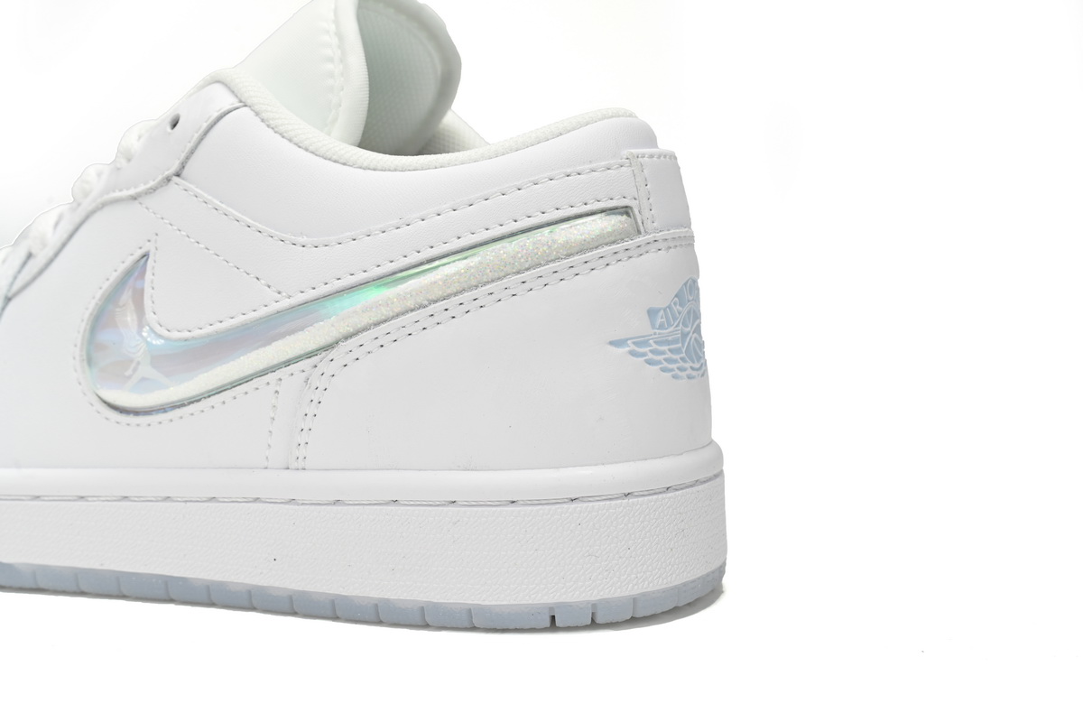 AQ  Air Jordan 1 Low GS Glitter Swoosh