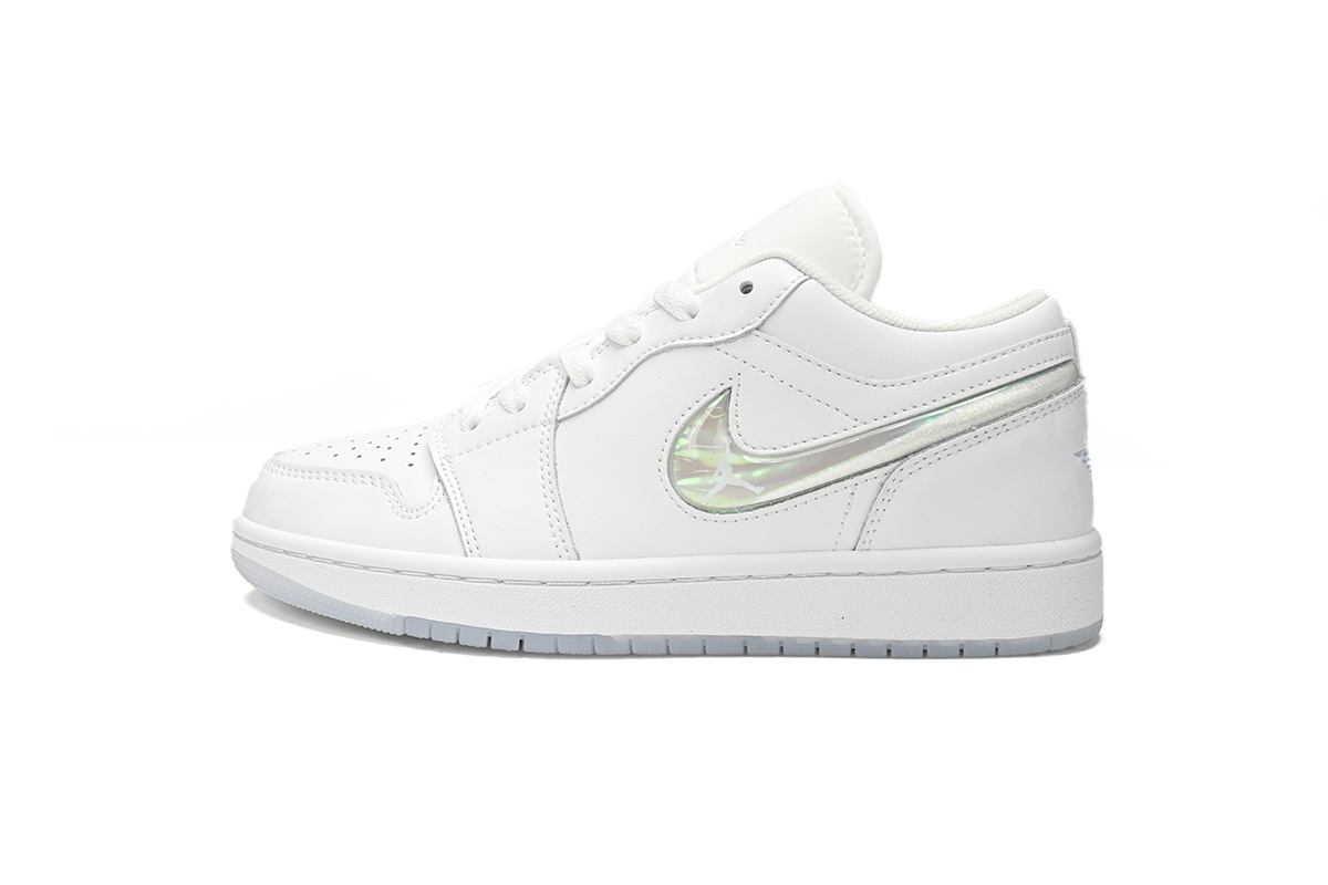 AQ  Air Jordan 1 Low GS Glitter Swoosh