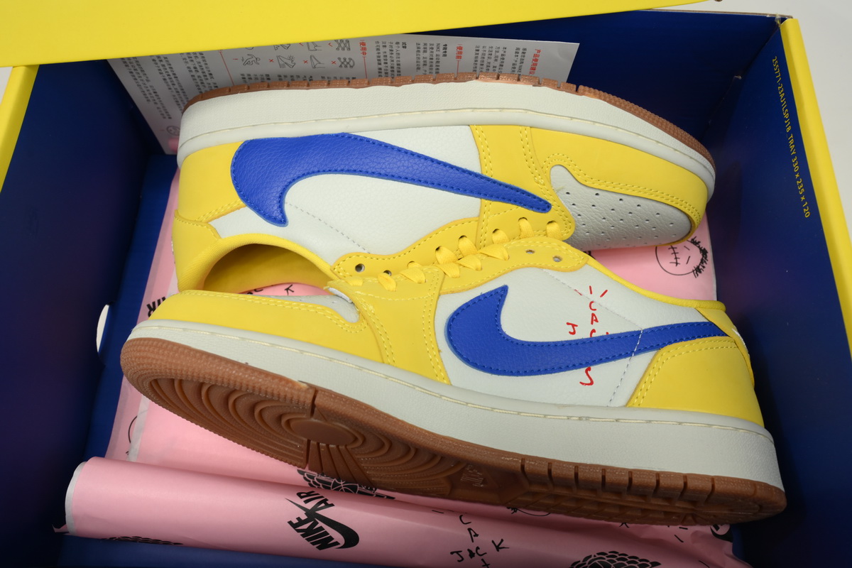 AQ Travis Scott x Air Jordan 1 Low OG 'Canary'