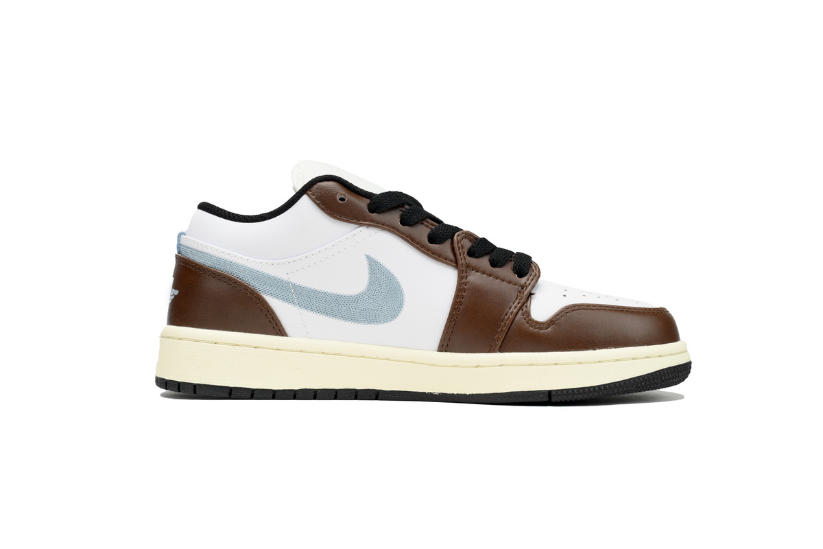 AQ Air Jordan 1 Low SE GS 'Mocha Blue Grey'