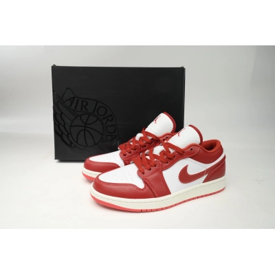 AQ Air Jordan 1 Low "White/Dune Red" 02