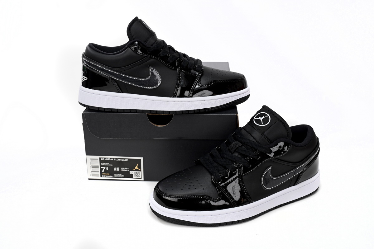 AQ Air Jordan aj1 Low Vintage Black And White