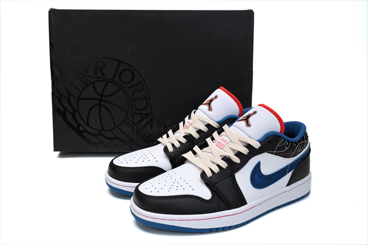 AQ Air Jordan 1 Low SE "Black/Industrial Blue"