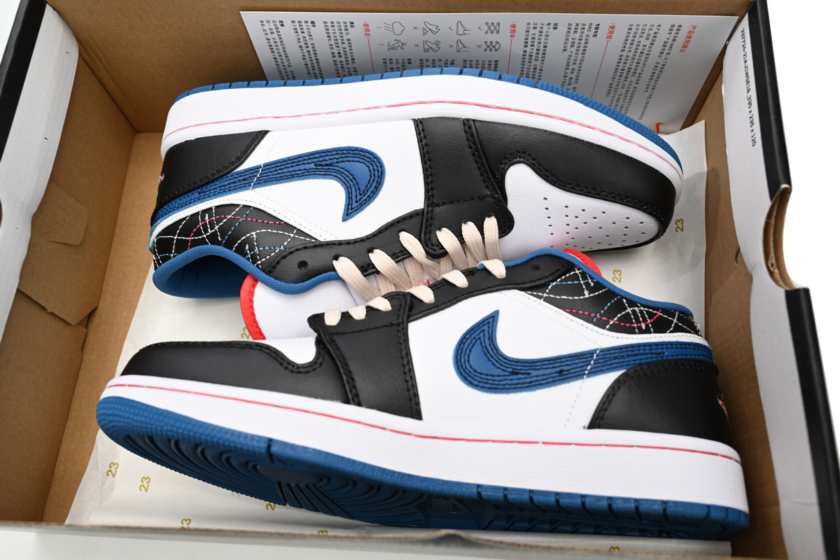 AQ Air Jordan 1 Low SE "Black/Industrial Blue"