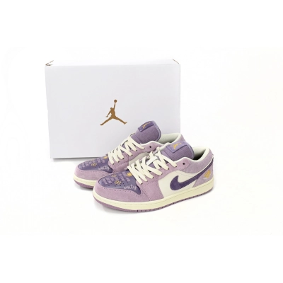 AQ Air Jordan 1 Low “International Women's Day”Retro purple 02