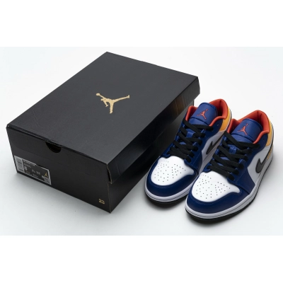 AQ Air Jordan 1 Low Blue Yellow Orange 02