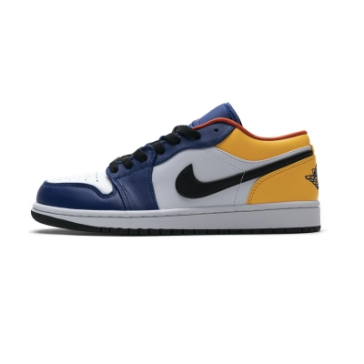 AQ Air Jordan 1 Low Blue Yellow Orange 01